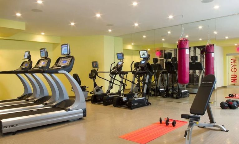 Well equipped fitness center at Nu Hotel - Brooklyn.