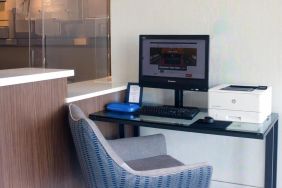 Dedicated business center with PC, internet, and printer at Holiday Inn Express & Suites Boston-Cambridge.