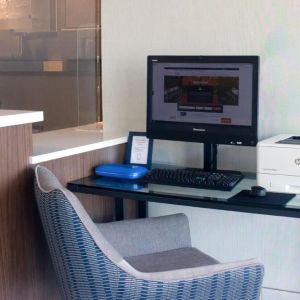 Dedicated business center with PC, internet, and printer at Holiday Inn Express & Suites Boston-Cambridge.