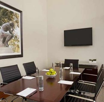 professional and bright-lit meeting room ideal for all business meetings at Homewood Suites by Hilton University City.