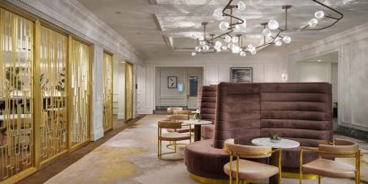 Lobby and coworking space at The Westin Philadelphia.