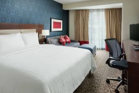 Delux king room with TV and work space at Hilton Garden Inn Washington DC / Georgetown Area.