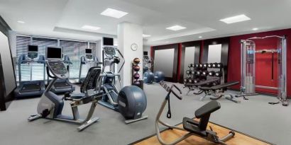 Well equipped fitness center at Hilton Garden Inn Washington DC / Georgetown Area.