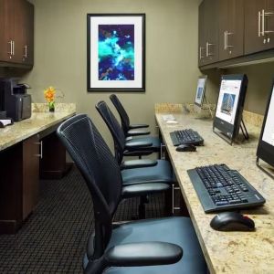 Business center with PC, internet, and printers at Hilton Garden Inn Washington DC / Georgetown Area.