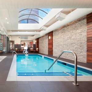 Lovely indoor pool at Courtyard By Marriott Boston Brookline.