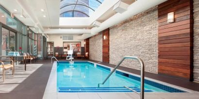 Lovely indoor pool at Courtyard By Marriott Boston Brookline.