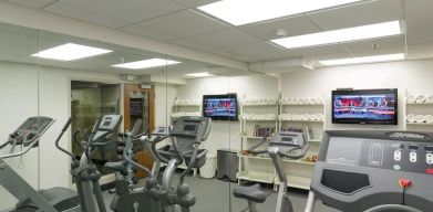 Well equipped fitness center at The Boxer Boston.