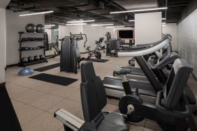 Well equipped fitness center at Rand Tower Hotel, Minneapolis, A Marriott Tribute Portfolio Hotel.