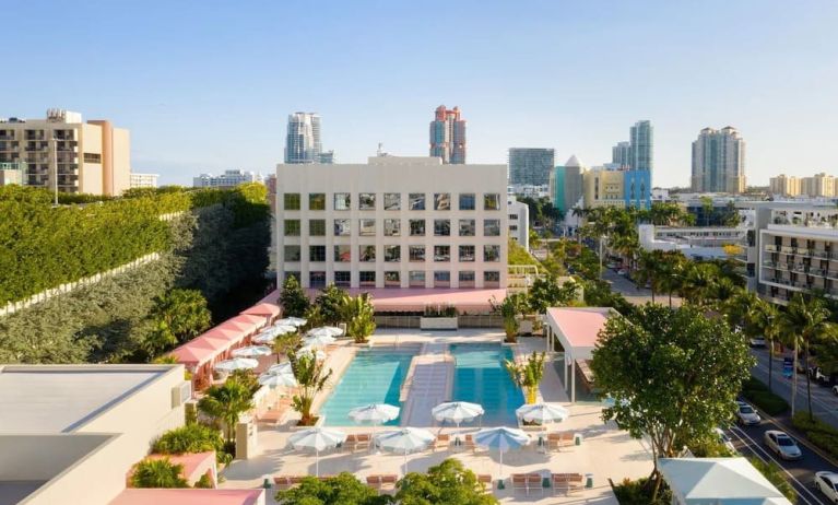 Lovely outdoor pool area at The Goodtime Hotel.