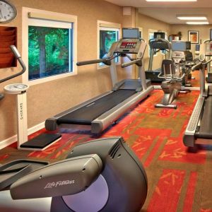 Fitness center at Residence Inn Boston Tewksbury.
