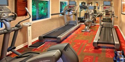 Fitness center at Residence Inn Boston Tewksbury.
