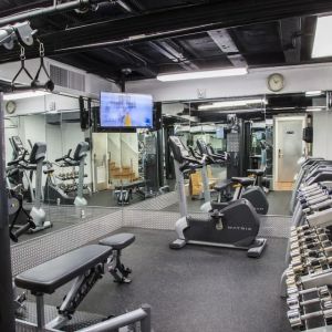 Well equipped fitness center at Circa 39 Hotel.