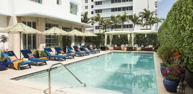 Stunning outdoor pool at Circa 39 Hotel.