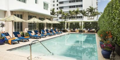 Stunning outdoor pool at Circa 39 Hotel.