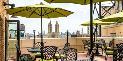 Stunning rooftop terrace at Beacon Hotel.