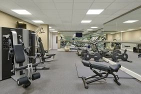 Well equipped fitness center at Hyatt Place London Heathrow Airport.