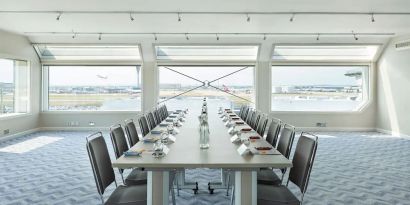 Professional meeting room at Hyatt Place London Heathrow Airport.