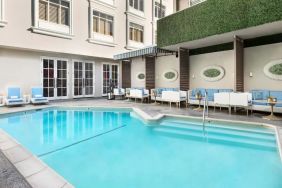 Stunning outdoor pool at The Mosaic Hotel Beverly Hills.