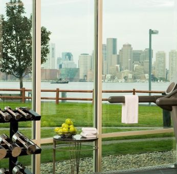 Well equipped fitness center at Hyatt Regency Boston Harbor - Logan Airport.