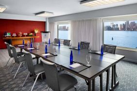 Professional meeting room with city views at Hyatt Regency Boston Harbor - Logan Airport.