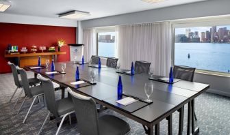 Professional meeting room with city views at Hyatt Regency Boston Harbor - Logan Airport.