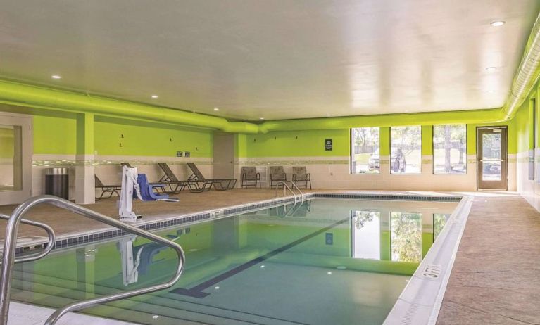 Refreshing indoor pool at La Quinta Inn & Suites Cleveland Airport West.