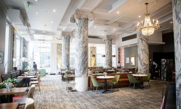 Lounge and coworking space at The Candler Hotel Atlanta, Curio Collection By Hilton.