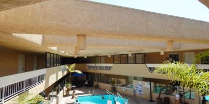 Refreshing outdoor pool at The Pacific Inn.