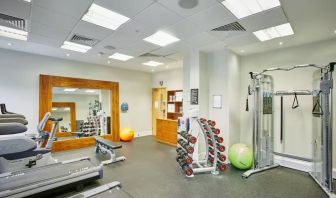 Well equipped fitness center at Hilton Garden Inn Bristol City Centre.