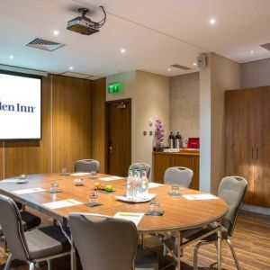 Professional meeting room at Hilton Garden Inn Glasgow City Centre.