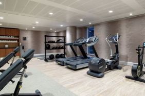 Well equipped fitness center at Hilton Garden Inn London Heathrow Terminals 2 And 3.