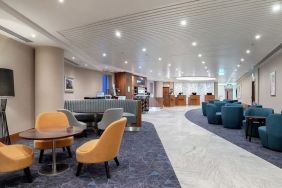 Lounge and coworking space at Hilton Garden Inn London Heathrow Terminals 2 And 3.