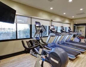 Well equipped fitness center at Embassy Suites By Hilton Santa Clara Silicon Valley.