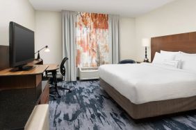 Delux king room with natural light at Fairfield Inn & Suites by Marriott Baltimore BWI Airport.