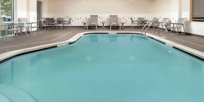 Stunning indoor pool at Fairfield Inn & Suites by Marriott Baltimore BWI Airport.