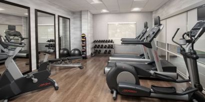 Well equipped fitness center at Fairfield Inn & Suites by Marriott Baltimore BWI Airport.