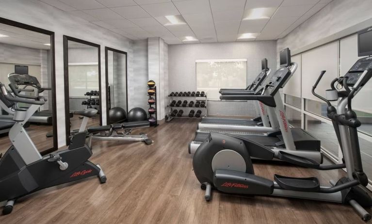 Well equipped fitness center at Fairfield Inn & Suites by Marriott Baltimore BWI Airport.