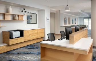 Dedicated business center with PC, printer, and internet at Fairfield Inn & Suites by Marriott Baltimore BWI Airport.