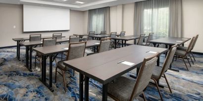 Professional meeting room at Fairfield Inn & Suites by Marriott Baltimore BWI Airport.