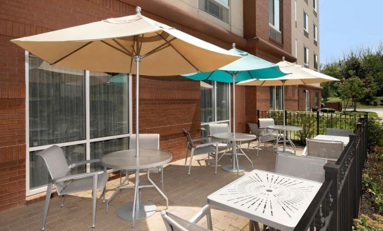 Lovely outdoor terrace area at Fairfield Inn & Suites by Marriott Baltimore BWI Airport.