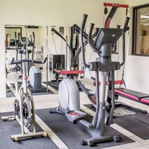 Fitness center available at Norwood Inn Statefare Grounds.