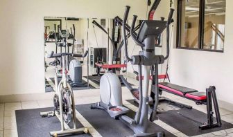 Fitness center available at Norwood Inn Statefare Grounds.