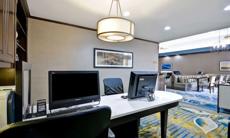 Well equipped business center at Homewood Suites By Hilton Dallas-Lewisville.