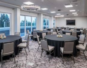 Professional meeting room at Hampton Inn & Suites Cape Canaveral Cruise Port.