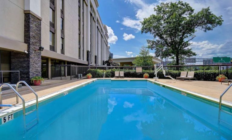 Refreshing outdoor pool at Hampton Inn & Suites Alexandria.