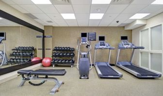 Fitness center available at Homewood Suites By Hilton Burlington.