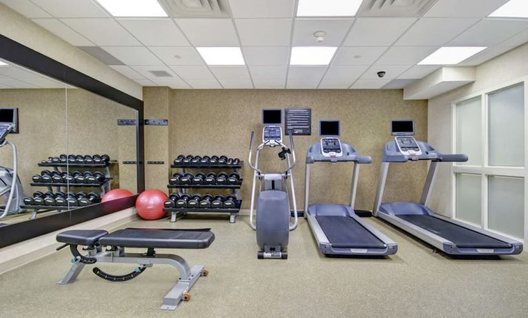 Fitness center available at Homewood Suites By Hilton Burlington.