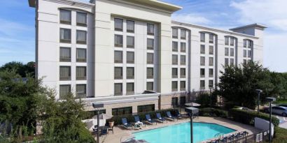 Refreshing outdoor pool at Hampton Inn Dallas-Irving-Las Colinas.