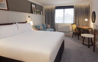 Spacious king room with business desk at DoubleTree By Hilton Stoke On Trent.