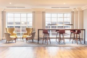 Comfortable lounge and coworking space at DoubleTree By Hilton Stoke On Trent.